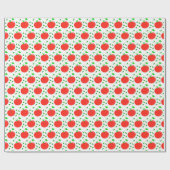 Rode appels en groene bladeren cadeaupapier (Vlak)