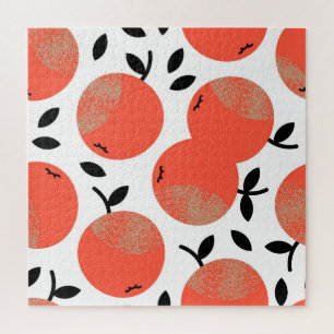Rode appels: Gouden gestructureerd patroon. Legpuzzel