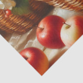 rode appels mand stilleven schilderij decoupage tissuepapier (Detail)