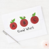 Rode appels met ABC's Rechthoekige Sticker (Envelop)