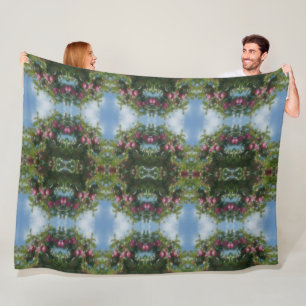 Rode appels op Abstracte boomverf Fleece Deken