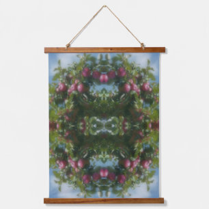 Rode appels op Abstracte boomverf Hangend Wandkleed