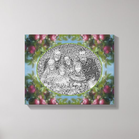 Rode appels op boom Creëer Uw eigen foto Canvas Afdruk (Voorkant)