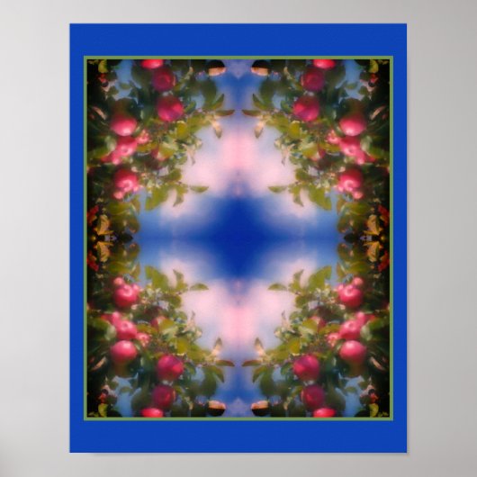 Rode appels op boomfoto schilderij Abstract Poster (Voorkant)