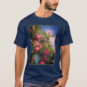 Rode appels op boomfoto's t-shirt