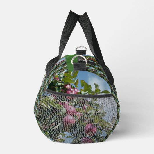 Rode appels op de boom land gepersonaliseerd plunjezak (Rechts)