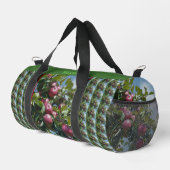 Rode appels op de boom land gepersonaliseerd plunjezak (Rechterhoek)