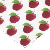 Rode appels op wit tafelkleed (Gekanteld)
