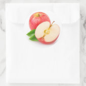 Rode appels ronde sticker (Tas)