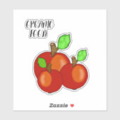 Rode appels sticker (Vel)