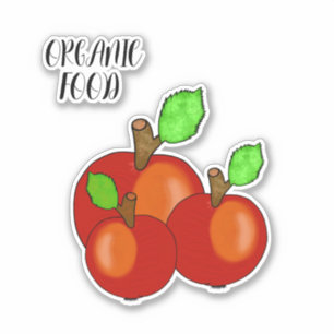 Rode appels sticker
