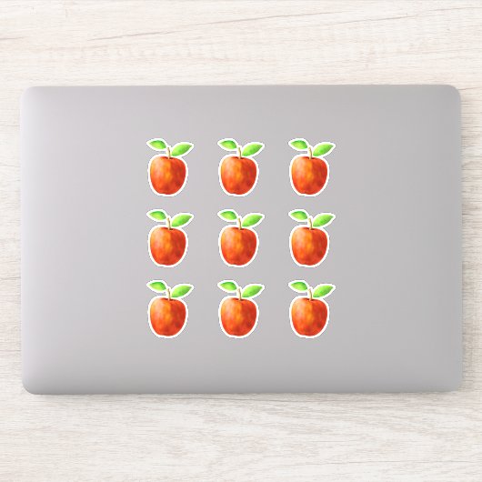 Rode appels sticker set (Computer)
