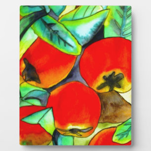 Rode appels waterverf originele kunst schilderij fotoplaat