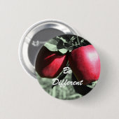 Rode appels zijn andere Motivatie Button (Voorkant /achterkant)