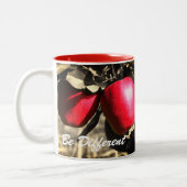 Rode appels zijn anders Inspirerend Tweekleurige Koffiemok (Links)