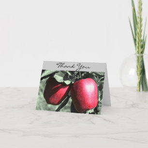 Rode appels zwart en wit - Hartelijk dank Bedankkaart