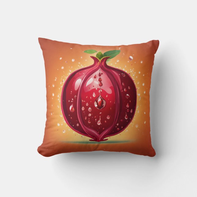 Rode Apple Love Pillow in tattoo-stijl - Bold & Ar Kussen (Voorkant)