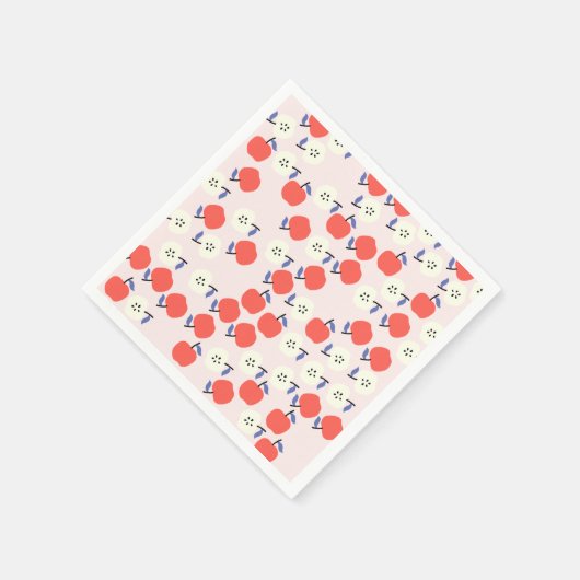 Rode Apple Papieren servetten (Hoek)