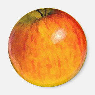 Rode Apple-Waterverf - Magnet Magneet