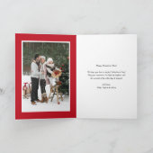 Rode Aquarel Harten Foto Gelukkige Valentijnsdag Feestdagen Kaart (Binnen)