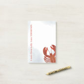 Rode Aquarel Kreeft Persoonlijk Post-it® Notes (Op bureau)