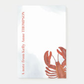 Rode Aquarel Kreeft Persoonlijk Post-it® Notes (Voorkant)