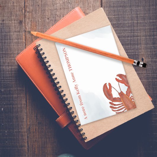 Rode Aquarel Kreeft Persoonlijk Post-it® Notes