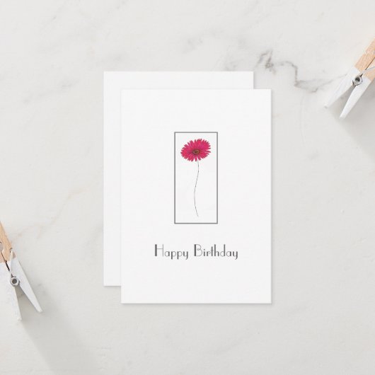 Rode Aquarel, Pen & Inkt Gerbs Kaart (Voorkant / Achterkant in situ)