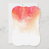 Rode aquarel save the date. Perzik bruiloft modern Date (Achterkant)