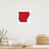 Rode Arkansas Poster (Keuken)