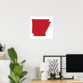 Rode Arkansas Poster (Thuiskantoor)