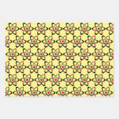 Rode atoms Science Design Wrapping Paper sets (Voorkant 2)