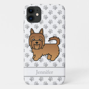 Rode Australische Terrier Schattige Cartoon Hond & iPhone 11 Hoesje
