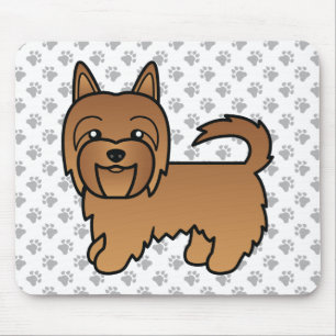 Rode Australische Terrier Schattige Cartoon Hond Muismat