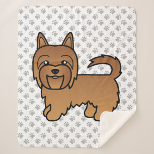 Rode Australische Terrier Schattige Cartoon Hond Sherpa Deken