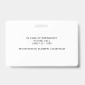 Rode Autismehulp Hond Foto Badge (Achterkant)