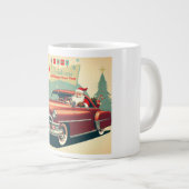  rode auto & kerstman extra grote beker (Voorkant rechts)