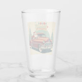 rode auto & kerstman glas (Achterkant)