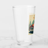 rode auto & kerstman glas (Rechts)