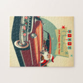  rode auto & kerstman legpuzzel (Horizontaal)