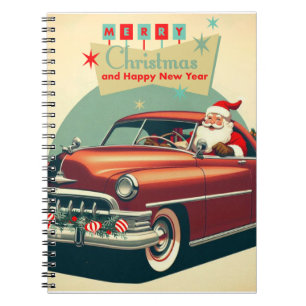  rode auto & kerstman notitieboek