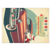 rode auto & kerstman tafelkleed (Voorkant (Horizontaal))