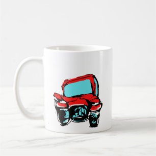 Rode Auto Koffiemok