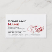 Rode auto Logo, autodealer Visitekaartje (Voorkant)