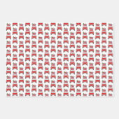 Rode auto met kerstcadeaupapier inpakpapier vel (Voorkant 3)