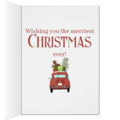 Rode auto met kerstcadeaus (Binnen (Rechts))