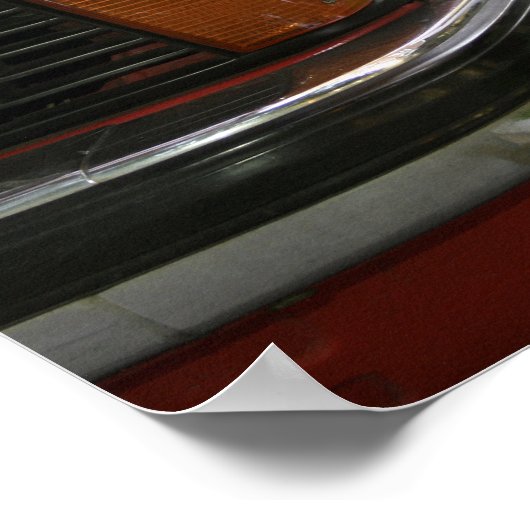 Rode auto poster (Hoek)