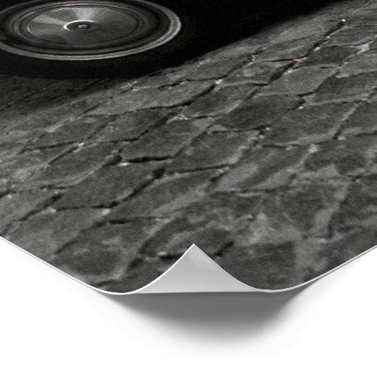 Rode auto poster (Hoek)