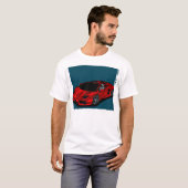 rode auto t-shirt (Voorkant volledig)