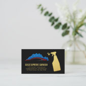 Rode Auto Water Bubble Splash | Auto-service Visitekaartje (Staand voorkant)